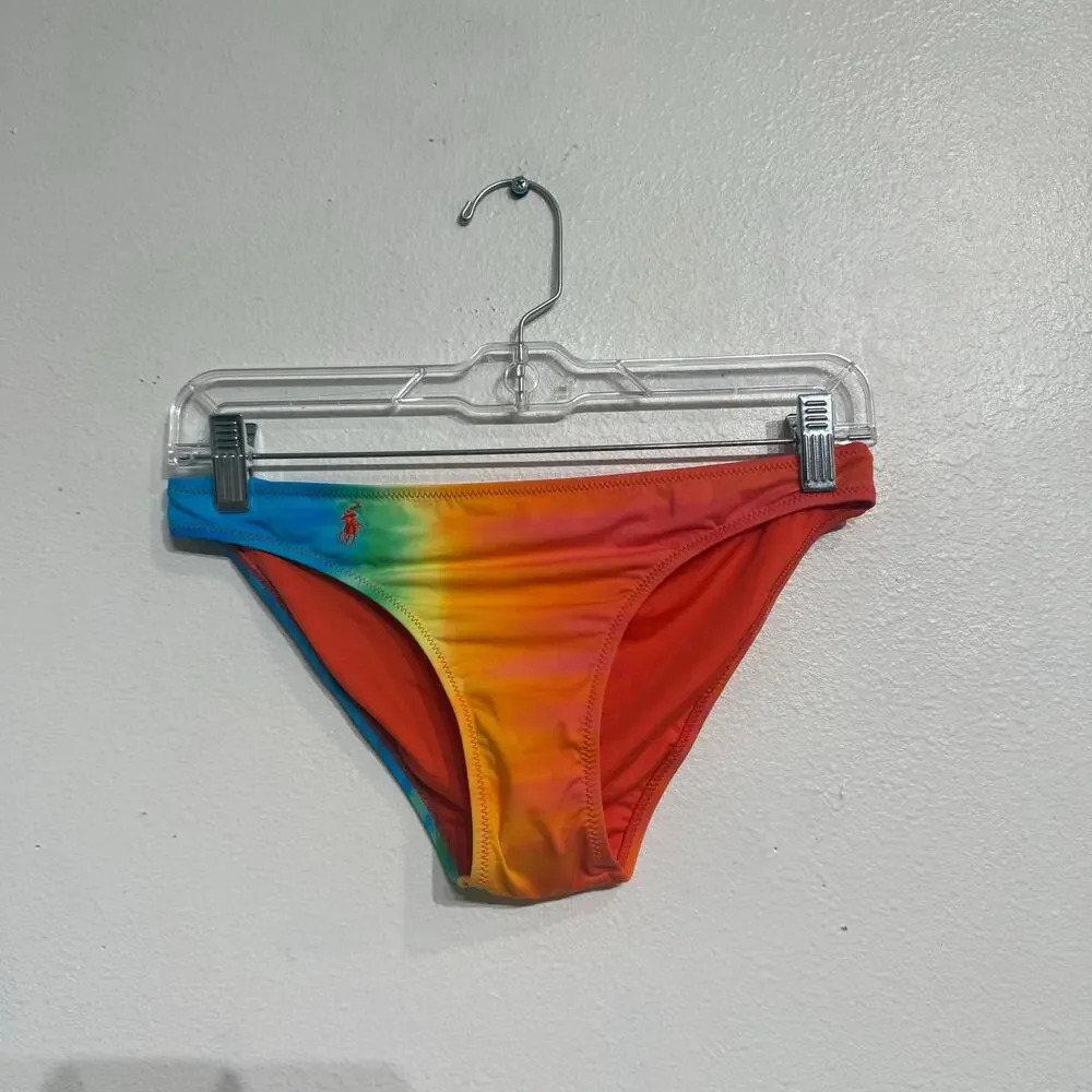 Polo Ralph Lauren Rainbow Devin Ombre Bikini Swim Bottom Sz XL